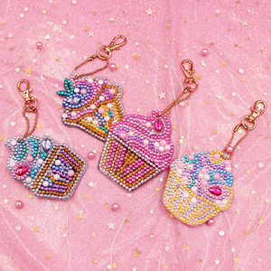 VANCY ARTS, nueva serie de <span class=keywords><strong>Navidad</strong></span> con forma <span class=keywords><strong>especial</strong></span>, llavero de pintura de diamantes 5D Diy para decoración de bolsos - Product Image 6
