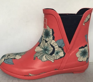 Mode Femme Plat Cheville Chelsea Bottes de Pluie Pour Les Travaux De Jardinage - Product Image 3