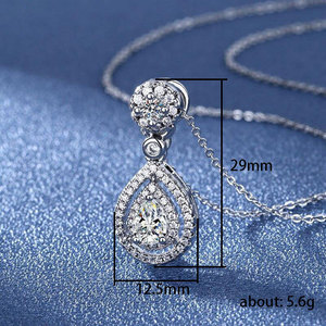 Collana con ciondolo a goccia alla moda, design semplice e di nicchia, catena per maglione, collana girocollo da donna - Product Image 5