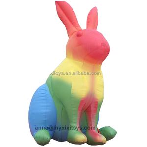 XIXI giocattoli giganti personalizzati palloncini di <span class=keywords><strong>coniglio</strong></span> gonfiabili grandi modelli di coniglietto di pasqua uso pubblicitario <span class=keywords><strong>con</strong></span> pompa d'aria elettrica ventilatore incorporato - Product Image 6