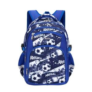 Mode 17 pouces bleu Football dessin animé <span class=keywords><strong>cartable</strong></span> pour enfants étanche maternelle football garçons grande capacité sac à dos - Product Image 1