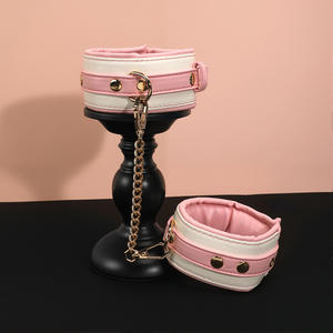 Conjunto de 6 piezas para bondage, esposas para coqueteo y entrenamiento, antifaz, collar para el cuello, para adultos. - Product Image 4