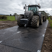 Tapis de protection pour équipement lourd, résistants à l'huile, aux UV, à la chaleur et au feu, 4x8, épaisseur personnalisable, pour boue de marais et terrains boueux