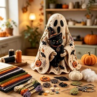 Kit de couture DIY fantôme patchwork artisanal pour décoration de table d'Halloween