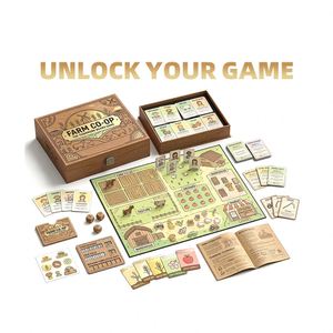 Jeu de société interactif F Interactive Farm Co-op avec dés et suivi des ressources pour le team building, certifié UKCA, boîte en carton, jeu de cartes - Product Image 2