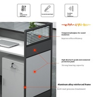 Bureau de travail modulaire en bois moderne simple et personnalisable pour 4 personnes