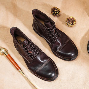 รองเท้าบูทหุ้มข้อผู้ชายสไตล์เรโทรคลาสสิกแฟชั่นปี 2025 กันน้ำ สำหรับฤดูใบไม้ร่วง ฤดูหนาว เดินป่า กิจกรรมกลางแจ้ง ทำงานลำลอง - Product Image 4