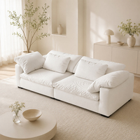 Canapé minimaliste nordique blanc, canapé de style européen, canapé modulaire personnalisé 3/4/5 places, meubles pour la décoration de la maison