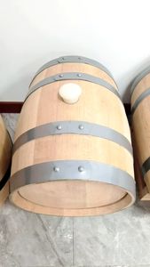 Vente en gros de tonneaux en bois de vin de 30 litres à 50 litres | Tonneau en bois de chêne naturel pour le stockage du <span class=keywords><strong>rhum</strong></span>/whisky - Product Image 3