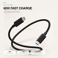 Câble convertisseur de charge rapide Type-C vers Type-C Pd65W pour ordinateur, automobile, maison et électronique