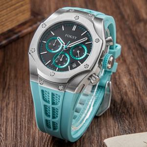 Fabricante de Relojes en China, <span class=keywords><strong>Reloj</strong></span> con Logotipo Personalizado, Cronógrafo de Lujo, <span class=keywords><strong>Reloj</strong></span> de Pulsera de Cuarzo con <span class=keywords><strong>Correa</strong></span> de Silicona para Hombre - Product Image 5