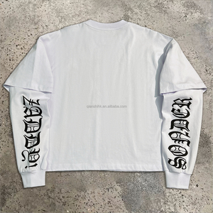 เสื้อยืดสตรีทแวร์คุณภาพสูงประดับเพชรเม็ดใหญ่ หนานุ่ม อุ่นสบายสำหรับฤดูใบไม้ผลิ แบบสองชั้น แขนยาว ผลิตโดยผู้ผลิตเสื้อยืด - Product Image 2