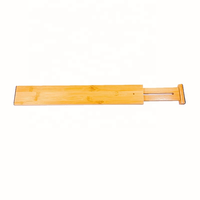 Ensemble de 4 contenants de rangement en bambou réglables, séparateurs de tiroirs extensibles, séparateurs en bambou