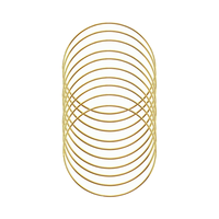 BUFAN Anneaux attrape-rêves modernes en fer, cercles en feuille d'or, créations en macramé, fournitures artisanales pour Thanksgiving