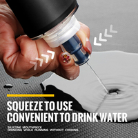 Bouteille d'eau souple WRELS, faible MOQ, prête à être expédiée, bouteille d'eau de sport en TPU anti-fuite, marathon, course à pied, légère, durable, gourde souple
