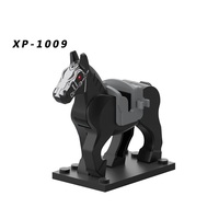 XP1007-XP1016 Figurine de cavalier médiéval vintage avec cheval, mini-blocs de construction, jouet éducatif en plastique, vente en gros