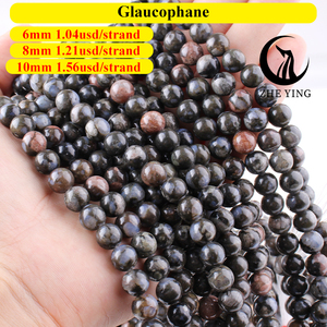 Perles de <span class=keywords><strong>glaucophane</strong></span> en pierre naturelle Zhe Ying 6/8/10mm - Product Image 6