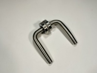 Poignée de porte en acier creux au design européen moderne, installation facile, pour villa, hôtel et bureau, argentée, ronde, pour appartement