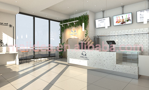 Design d'Interni per Negozio di Bubble Tea FengCha, Arredamento Personalizzato per Negozio di Tè Boba, Decorazione per Negozio di Alimenti - Product Image 4