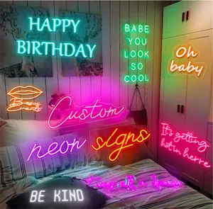 Drop Shipping Free Design Custom Led Neon Light Name Logo Neon Sign Custom Drop Shipping For Bedroom Birthday Party Home