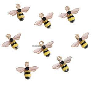 Wholesale 12*15MM Insect <strong>Charms</strong> Enamel <strong>Honey</strong> Insect Pendants Flying Animal <strong>Charms</strong> DIY Jewelry Findings - Product Image 2