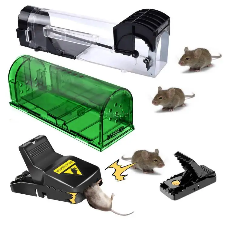Factory Transparent Reusable Live Catch No Kill Smart Tunnel Trap Rat Rodent Mice Traps Cage Plastic Humane Mouse Trap
