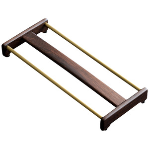 Chinese Style Ebony Cup Holder Porcelain Teacup Drainer For Kung Fu <b>Tea</b> <b>Set</b> Storage With Paulownia Wood Tray - Product Image 5