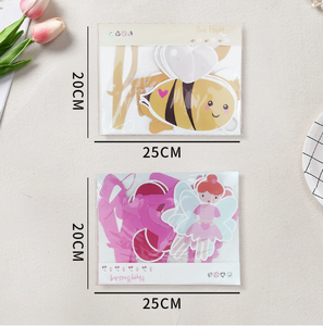 ของตกแต่งงานวันเกิดเด็ก DAMAI รูปผึ้งสีเหลืองชมพู ป้ายกระดาษลายผึ้งนางฟ้าและเชอร์รี่ สำหรับตกแต่งผนัง - Product Image 5