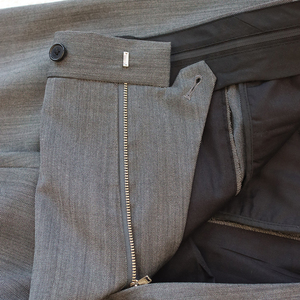 MTM classico stile Business <span class=keywords><strong>pantaloni</strong></span> di lana a metà vita <span class=keywords><strong>su</strong></span> <span class=keywords><strong>misura</strong></span> <span class=keywords><strong>pantaloni</strong></span> da abito formale in lana per sartoria - Product Image 3