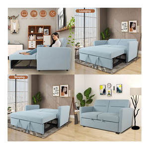Sofá <span class=keywords><strong>Cama</strong></span> Moderno Extraíble 2 en 1, Sofá de Dos Plazas con Tapizado de Tela - Product Image 6