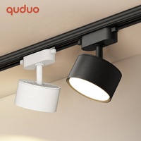 Installation facile, système d'éclairage sur rail LED pour restaurant commercial, magasin, maison, noir et blanc, fer, GX53, 10W