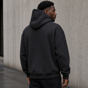 Sweat à capuche personnalisé avec impression de strass en cristal pour homme, coupe ample et déchirée, style streetwear surdimensionné - Product Image 2