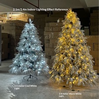 Nouvel Arbre de Noël Artificiel Haut de Gamme 2026 en PE, Effet Neige, Feuilles de Saule Blanches et Cône de Pin, 1,5-3m, Chine