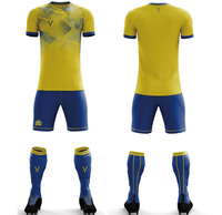 Ensemble complet de vêtements de football Akilex à séchage rapide par sublimation, veste de sublimation, kit de football personnalisé, maillot de football pour hommes