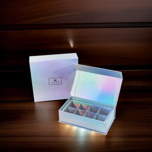 Crown Win Magnetic Embossing Eco-Friendly Holographic Divider Chocolate Packaging <b>Box</b> Gift Set Shipping Paper Boxes Lid - Product Image 1
