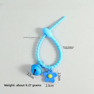 Nieuw aangekomen siliconen kabelbinder sleutelhanger kleurrijke kleine bloem bel charmes <span class=keywords><strong>Kawaii</strong></span> DIY decoratieve hanger sleutelhanger accessoire geschenken - Product Image 6