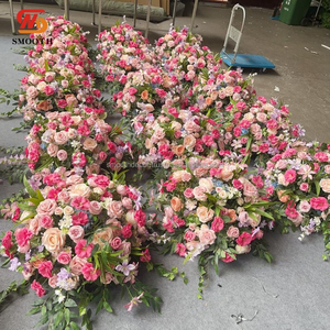 Bouquet de mariage asymétrique personnalisé en soie artificielle, roses lisses, 1,8-2,4 m, pour événements, fêtes, baby shower - Product Image 5