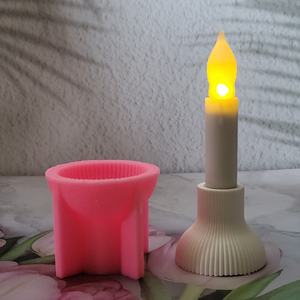 Moldes de fundición de resina hechos a mano para adornos decorativos DIY estilo Ins moldes de portavelas geométricos de silicona W0207 - Product Image 5