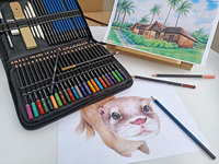 95 pièces de dessin au crayon de couleur kit comprend 72 crayon de couleur et croquis ensemble en nylon étui à fermeture éclair