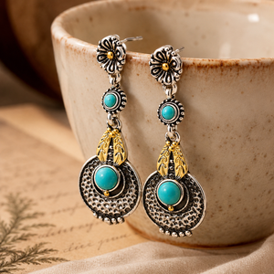 Vintage <b>Bee</b> Flower Drop Earrings Colorful Design Bohemian Dangle Earrings Fashion Jewelry For Women - Product Image 5