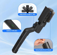 Brosse de nettoyage électrique rotative sans fil pour barbecue, anti-graisse tenace, avec angle et vitesse réglables – Tendance 2026