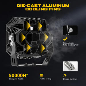 Módulos LED RGB Multifunción de 3 Pulgadas 270 °   Tecnología Side Shooter Sin Oscuridad, 2 Lados para Parachoques de Pilar A de UTV ATV - Product Image 5