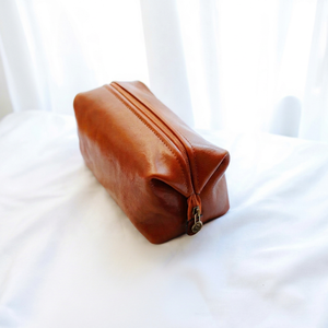 Custom <b>Leather</b> Executive Toiletry <b>Bag</b> Genuine <b>Leather</b> <b>Travel</b> Dopp Kit <b>Men</b> Waterproof Shaving Cosmetic Wash <b>Bag</b> LYG-0154 - Product Image 1