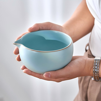 Service à thé en céramique blanche de style japonais en gros, bol à matcha traditionnel Chawan pour la cérémonie du thé