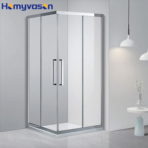 Cabinas de <span class=keywords><strong>Ducha</strong></span> Comerciales con Marco de Acero Inoxidable 304 Personalizadas, Precio de Proyecto, Mamparas de <span class=keywords><strong>Ducha</strong></span> con Cristal Templado Transparente - Product Image 1