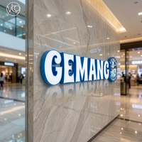 Enseigne lumineuse LED personnalisée à haute luminosité, éclairée sur le devant et le dos, enseigne 3D pour devanture de magasin, panneau arrière en acier inoxydable, publicité