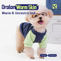 Sweat-shirt chaud et élastique pour chien, manches raglan contrastées, doublure Dralon, sweats à capuche d'hiver, vêtements classiques pour animaux de compagnie