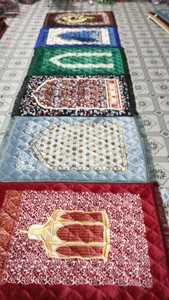 High Quality Velvet Custom Made <b>Thick</b> Muslim Machine Made Prayer Mat Home Outdoor Travel Sizes - 80"x120" - Product Image 4