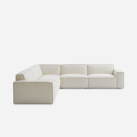 Ensemble de canapés sectionnels en forme de L de style européen moderne, avec éponge haute densité, design modulaire, meubles de salon avec ottoman