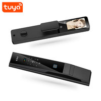 Serrure de porte électronique numérique intelligente Tuya WIFI avec empreinte digitale, mot de passe, reconnaissance faciale 3D, interphone et détection de paume PST-DDL4-TY